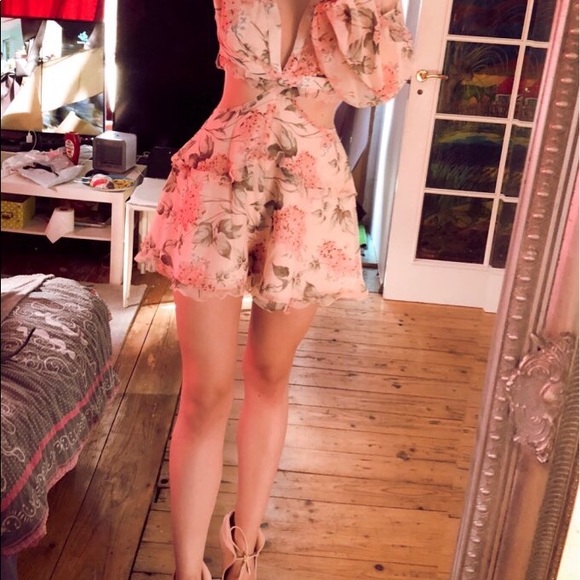 NEW Floral Boho Romper Crop Top Shorts Set Dress - Picture 4 of 8